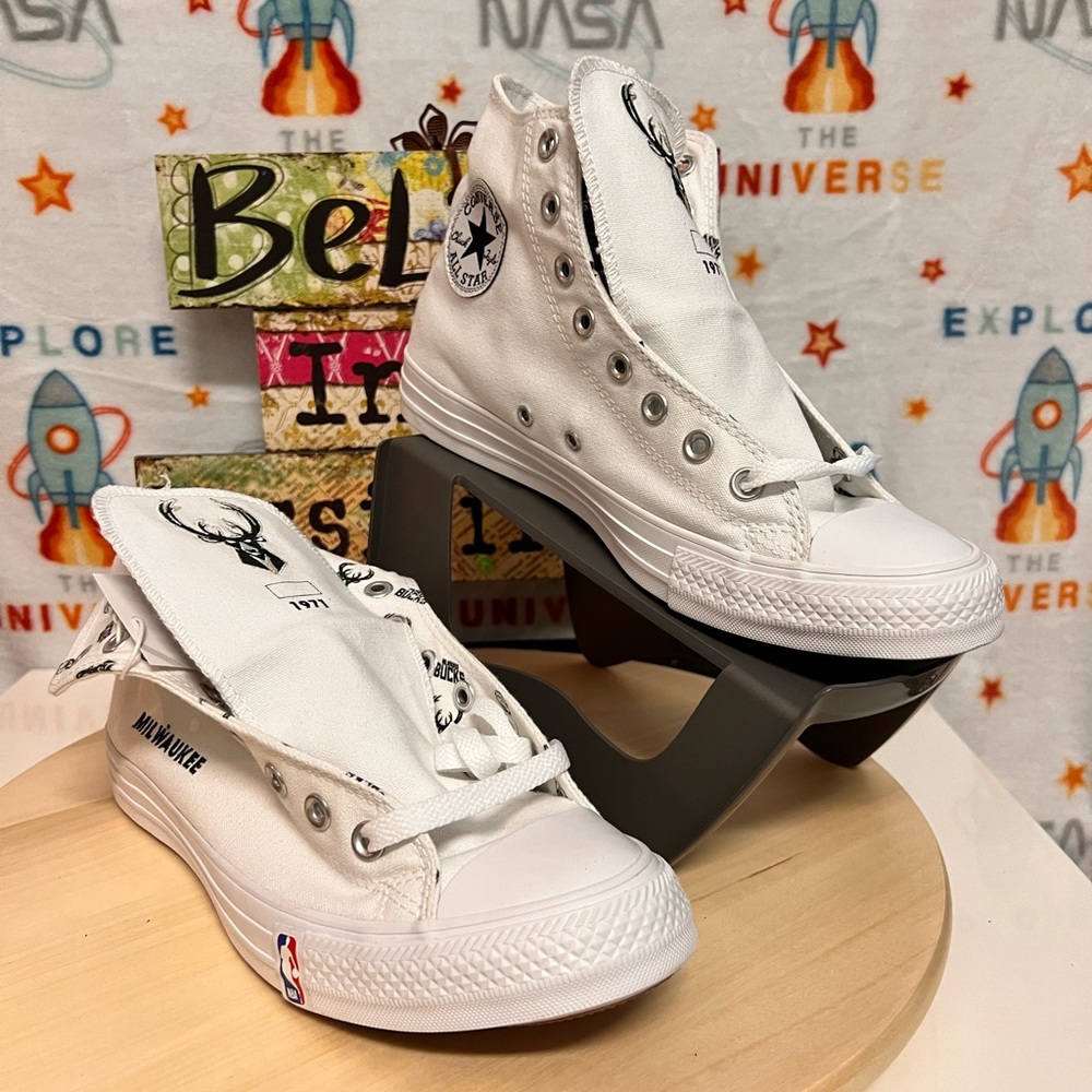 CONVERSE CTAS HI BUCKS MILWAUKEE BASKETBALL - Picture 8 of 14